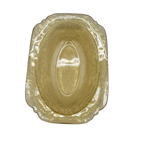 1930's Depression Glass Federal Madrid Amber Serving Bowl - Picture 7 of 11